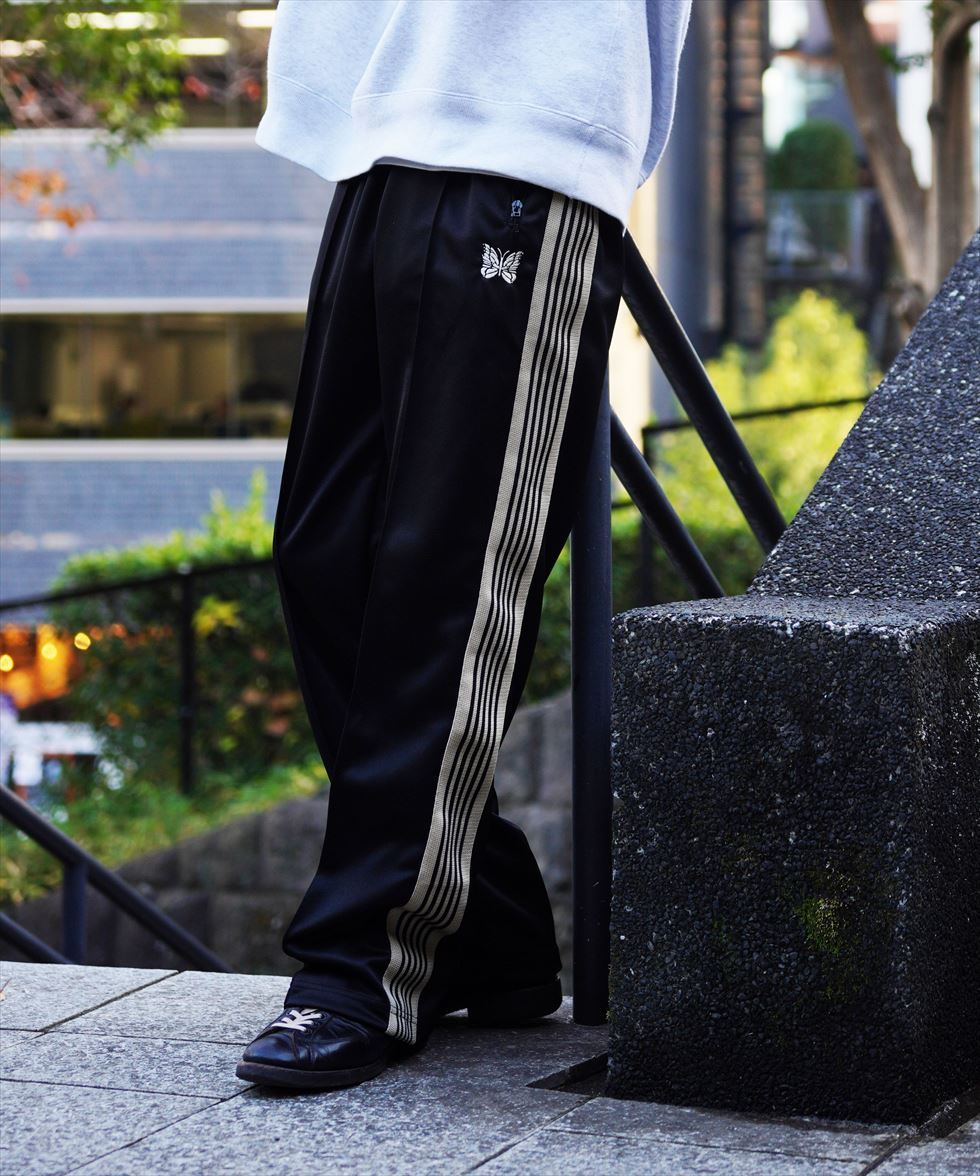 NEEDLES LHP Exclusive Vol.5 Track Pant - Poly Smooth Black×Beige 