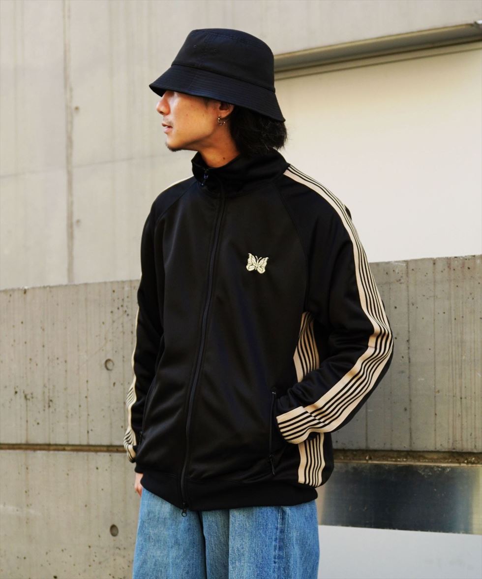 NEEDLES LHP Exclusive Vol.5 Track Jacket - Poly Smooth Black×Beige 