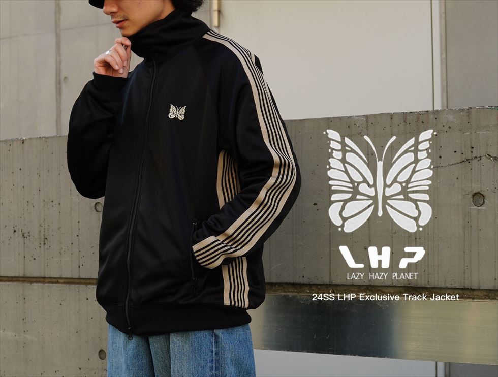 NEEDLES LHP Exclusive Vol.5 Track Jacket - Poly Smooth Black×Beige ...